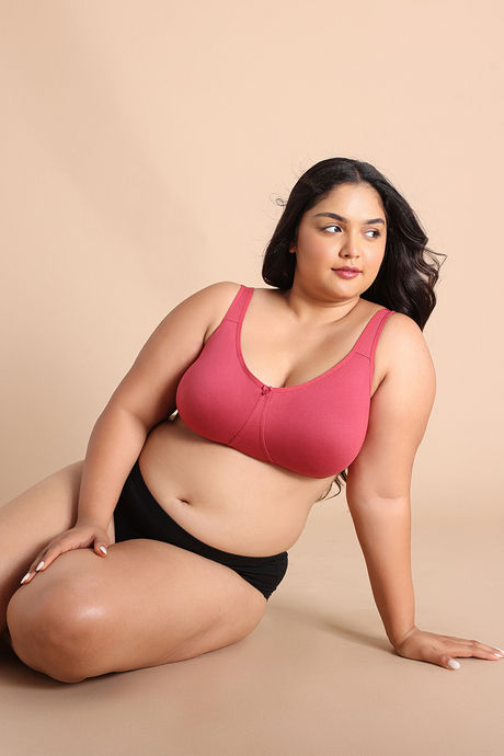Zivame True Curv Double Layered Non Wired Full Coverage Minimiser Bra - Garnet Rose — image 5